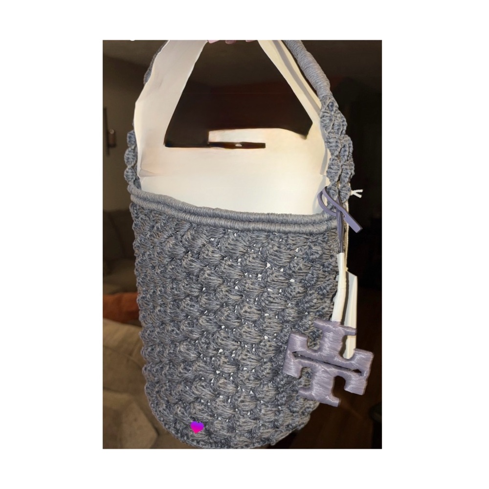 Gray Tory Burch Crochet bucket Bag